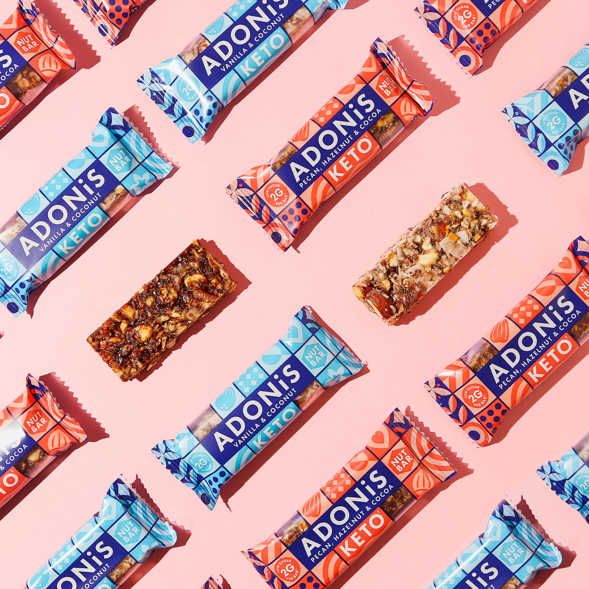 Adonis Mix Box con barrette di noci Keto (16x35gr)