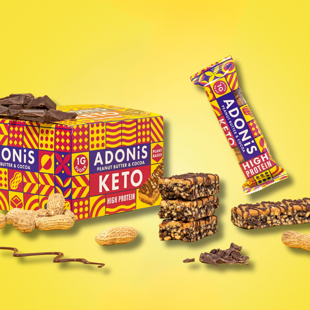 Barres Keto aux arachides et au chocolat d'Adonis (16x45gr)