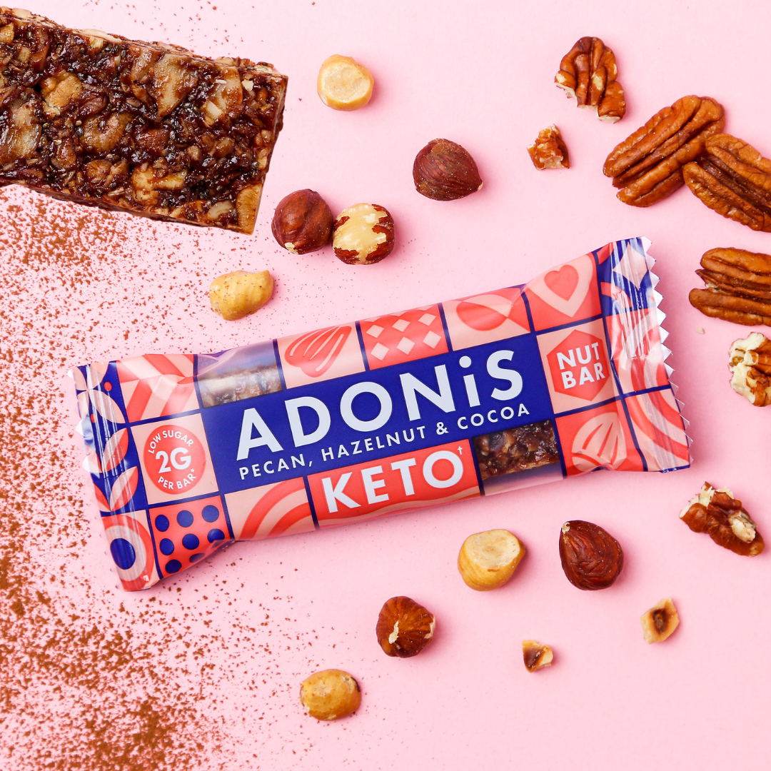 Adonis Barrette Keto Pecan, Nocciola e Cacao (16x35gr)