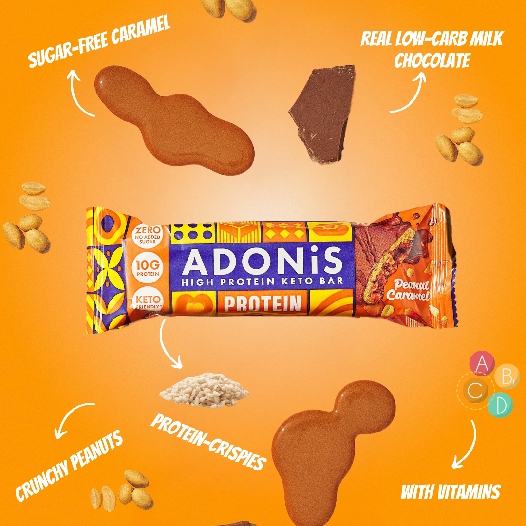 Caramel Peanut Keto High Protein Bars (16x45g)