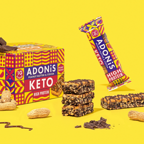 Barres Keto aux arachides et au chocolat d'Adonis (16x45gr)